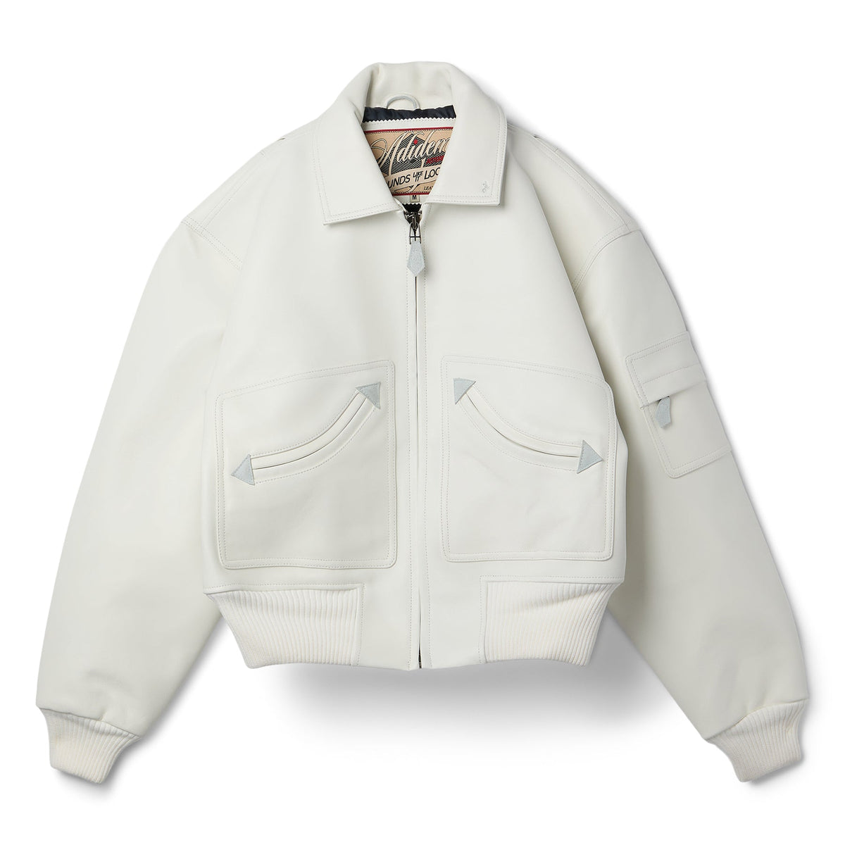 Adidem Asterisks Lambskin Jacket (White)