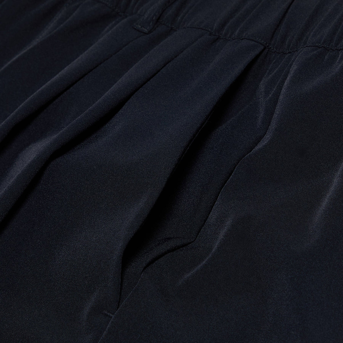 Dime Pleated Nylon Pants (Black)
