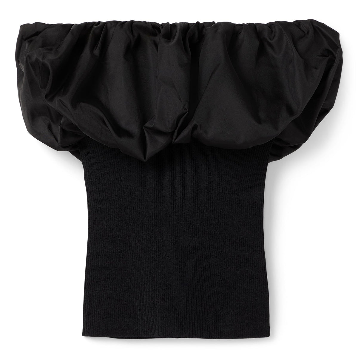GANNI Melange Knit Top (Black)