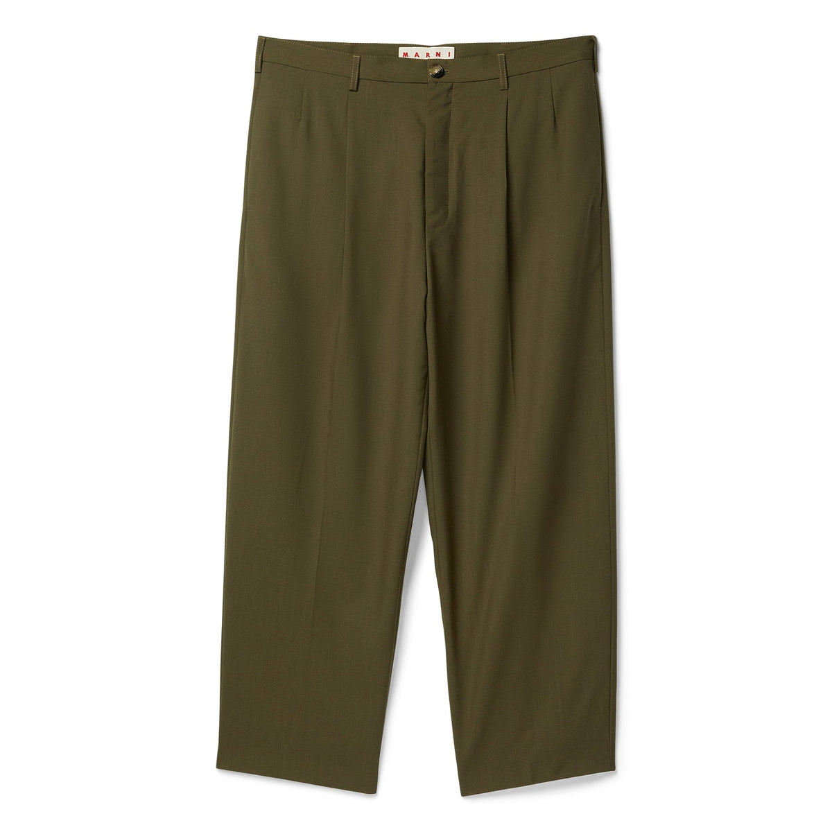 MARNI Wool Trousers (Deep sage)