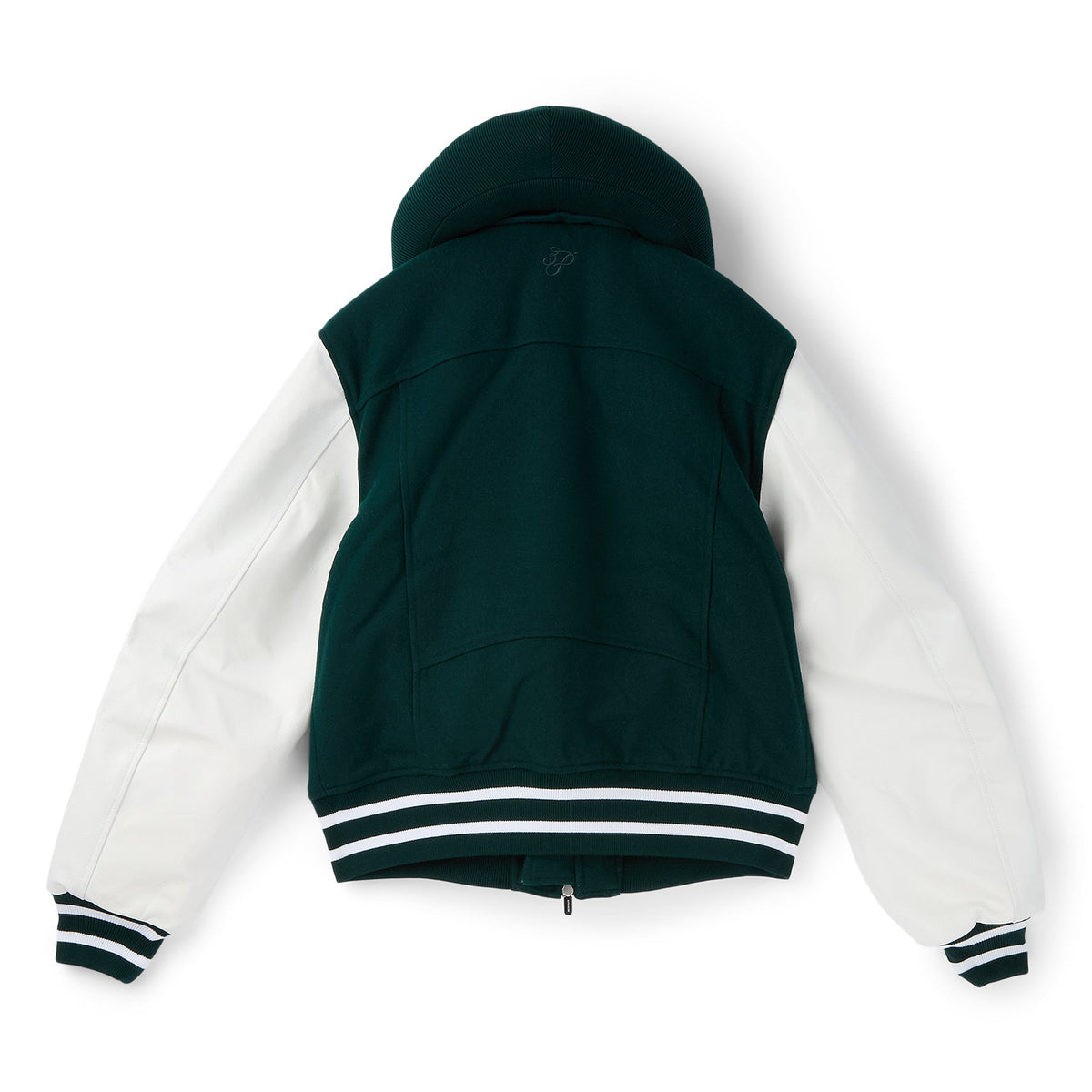 3.Paradis Flying Dove Pillow Neck Varsity Jacket (Green)