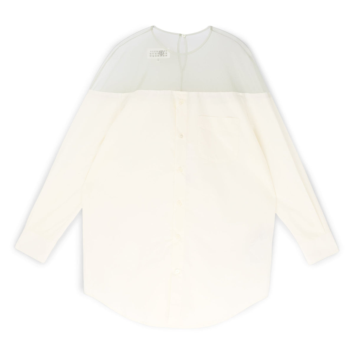 MM6 Maison Margiela Long-Sleeved Shirt (Off White)