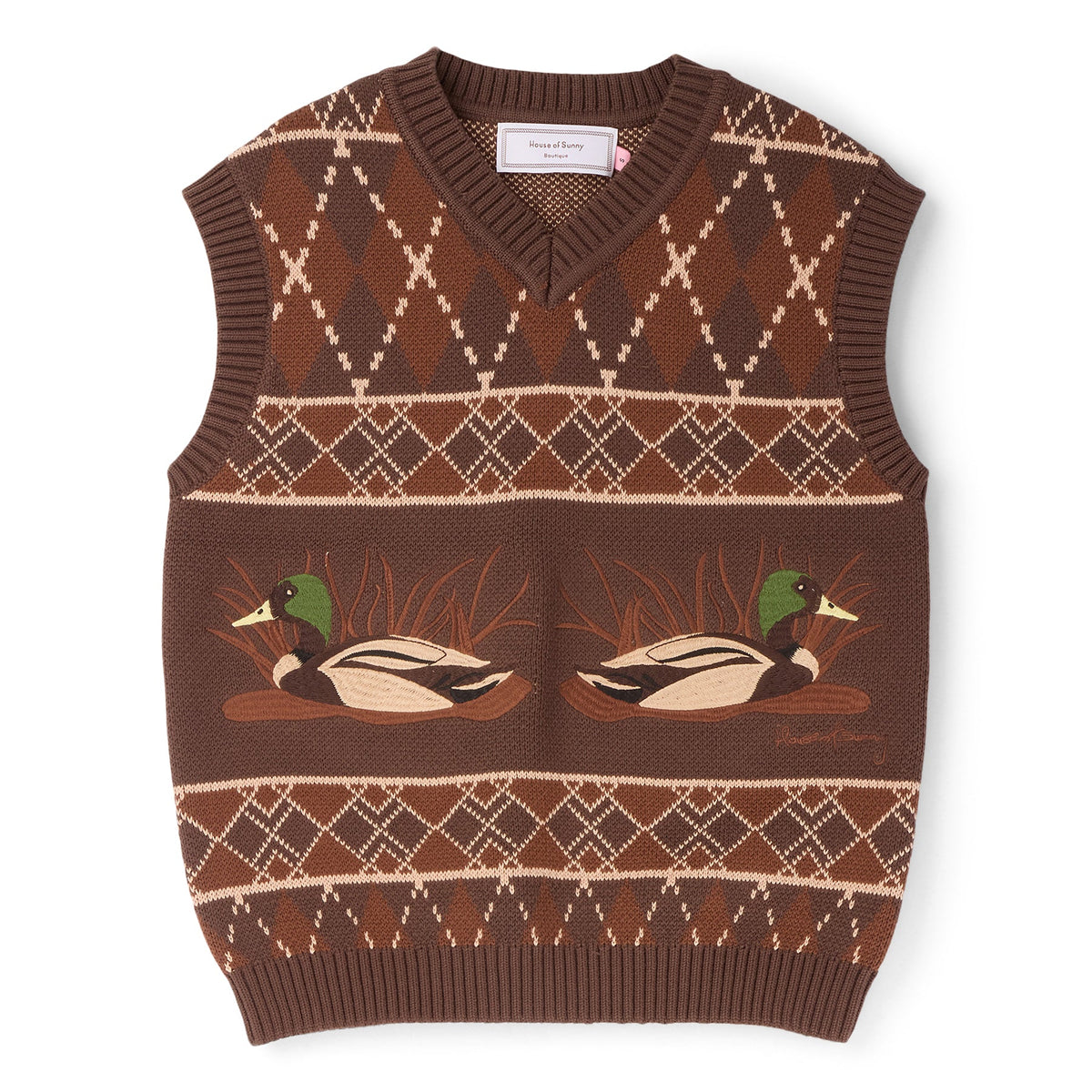 House of Sunny Ripples Vest (Tobacco)